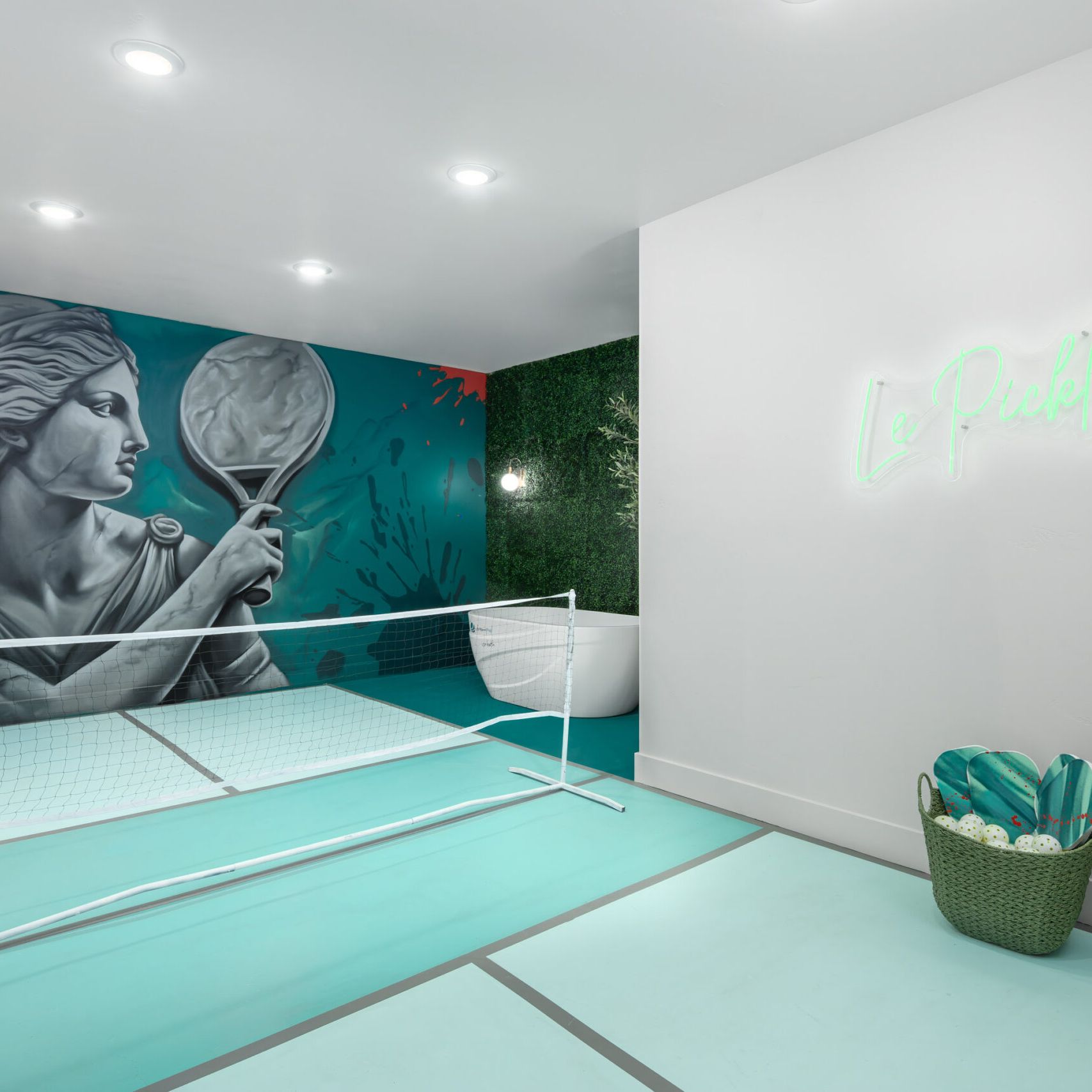 SRIL ART custom aerosol mural 'Le Pickle' for HGTV Rock the Block Season 6 Salt Lake City