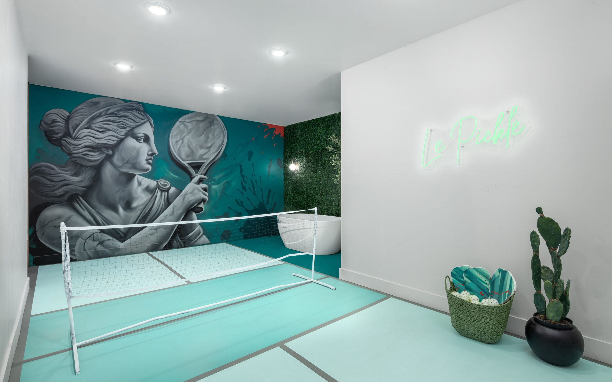 SRIL ART custom aerosol mural 'Le Pickle' for HGTV Rock the Block Season 6 Salt Lake City