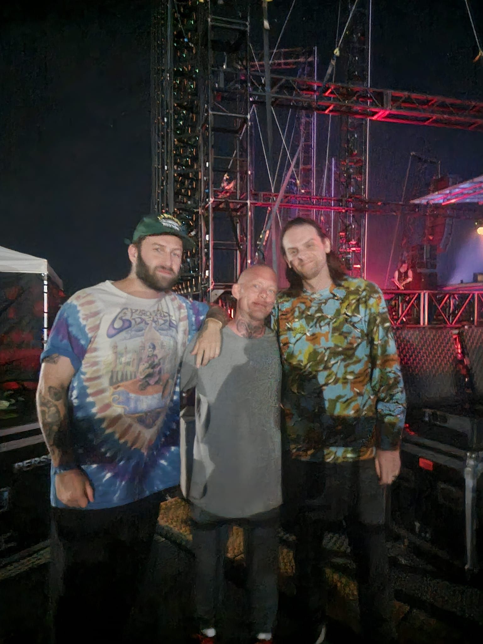 Shae Petersen backstage with the DJ duo Zeds Dead