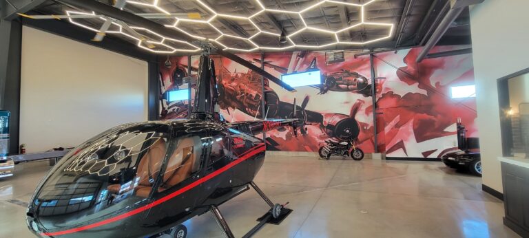 airplane hangar mural in bountiful, ut